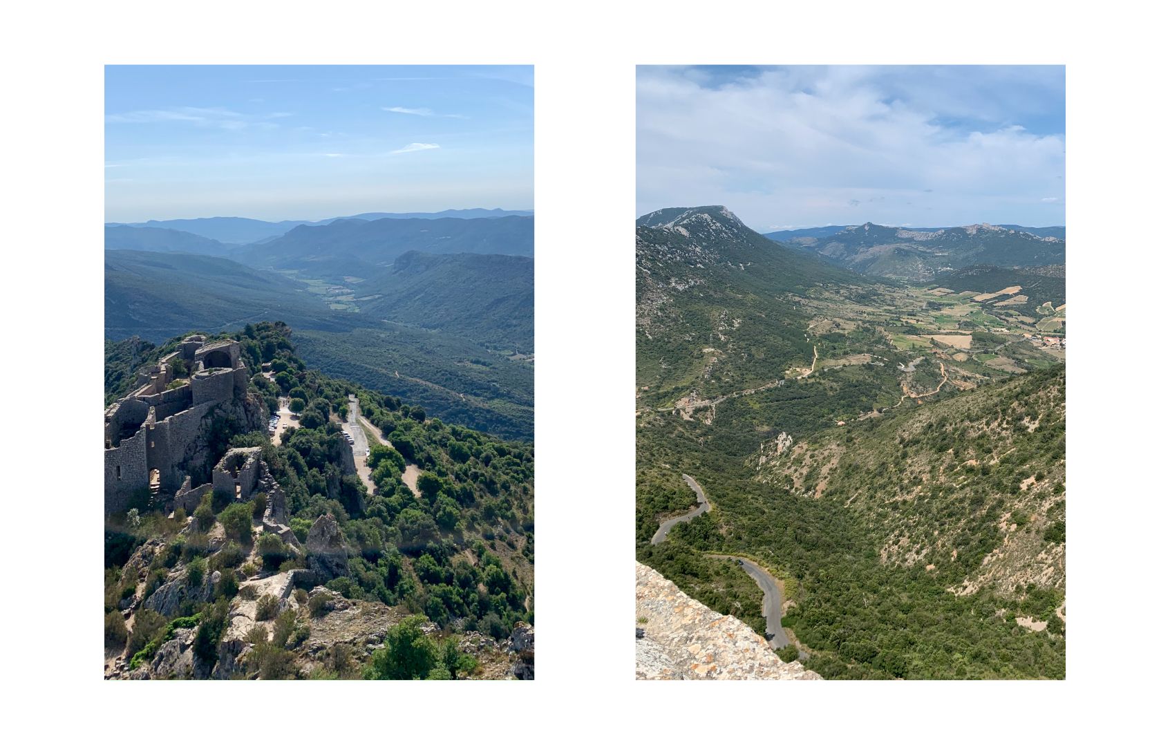 Vue depuis le château de Peyrepertuse