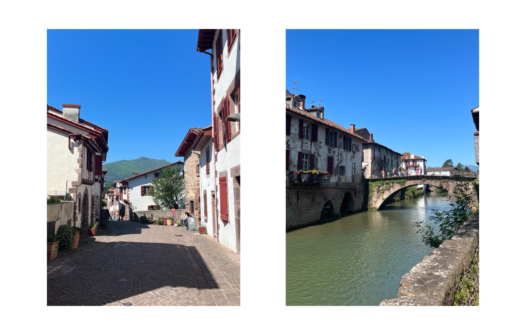 Une ruelle et un pont à St Jean Pied de Port