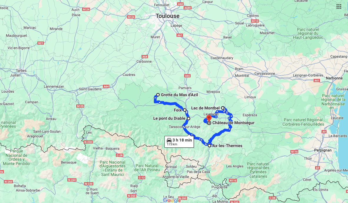 Itinéraire en Ariège des activités possibles