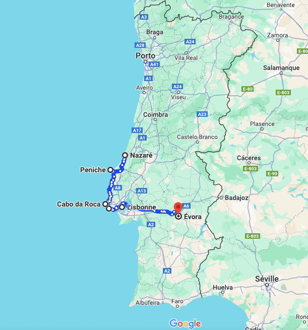 Itinéraire d'un roadtrip dans le centre du Portugal