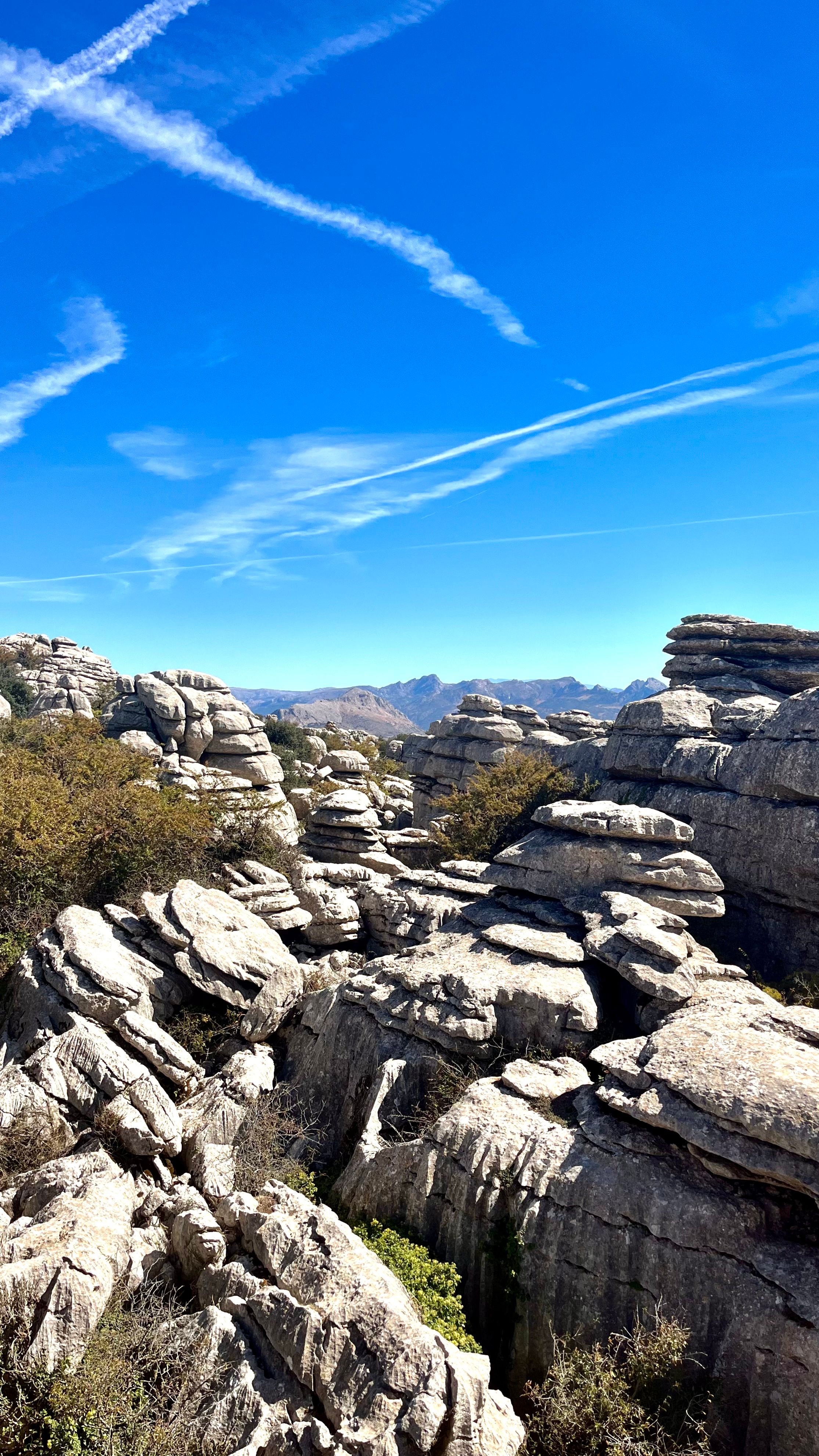 Les roches de la randonnée d'El Torcal en Espagne