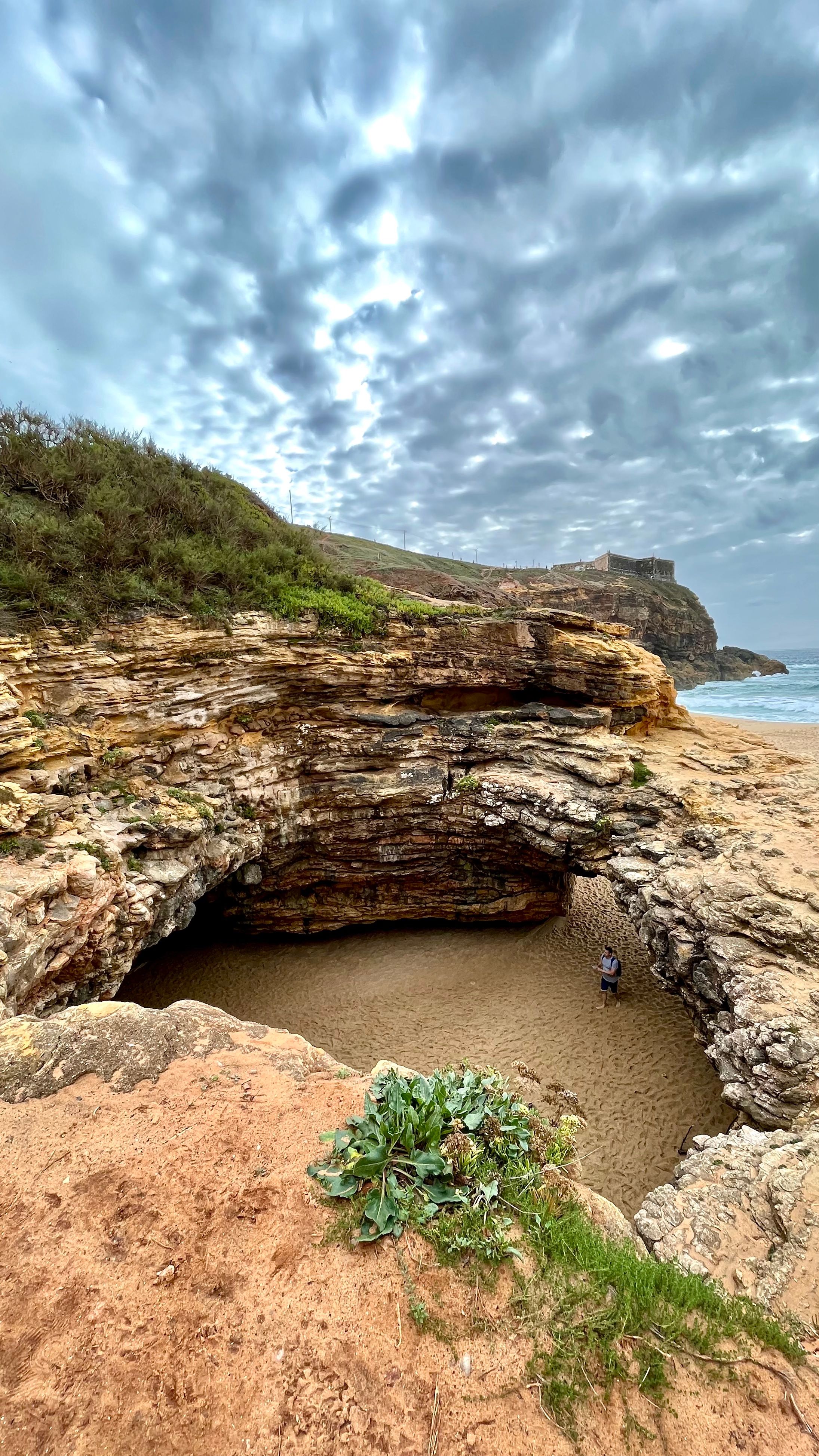 Paysage de la Praia do Norte à Nazaré