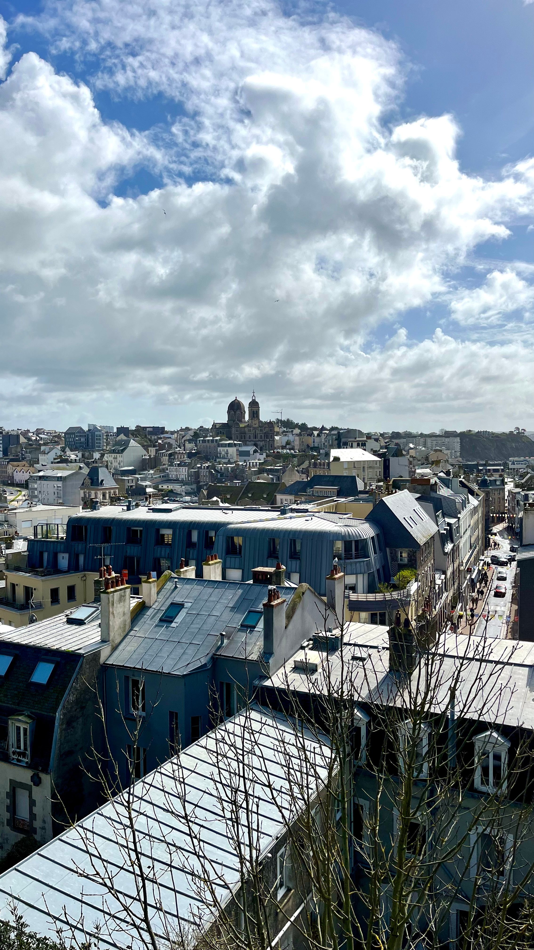 Vue de la ville de Granville depuis les remparts