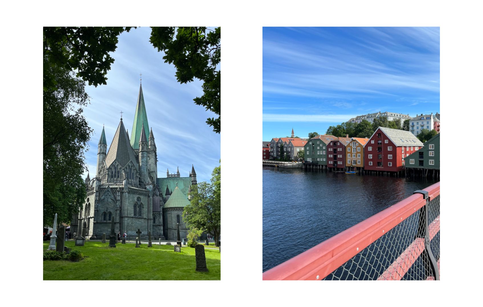 Cathédrale et pont de Trondheim